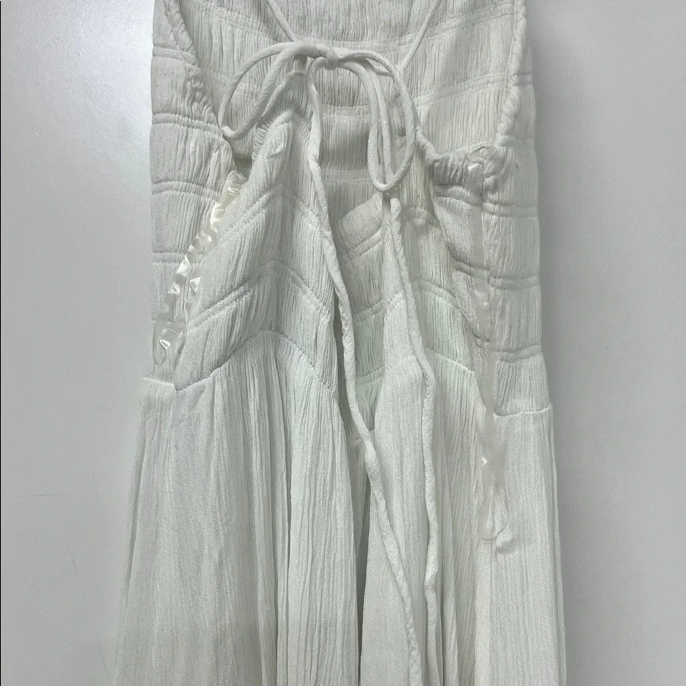 Z Supply Jazmin Maxi Dress, White, Strappy, Tierd, Lined, Small, Smocked Bodice - Picture 7 of 10
